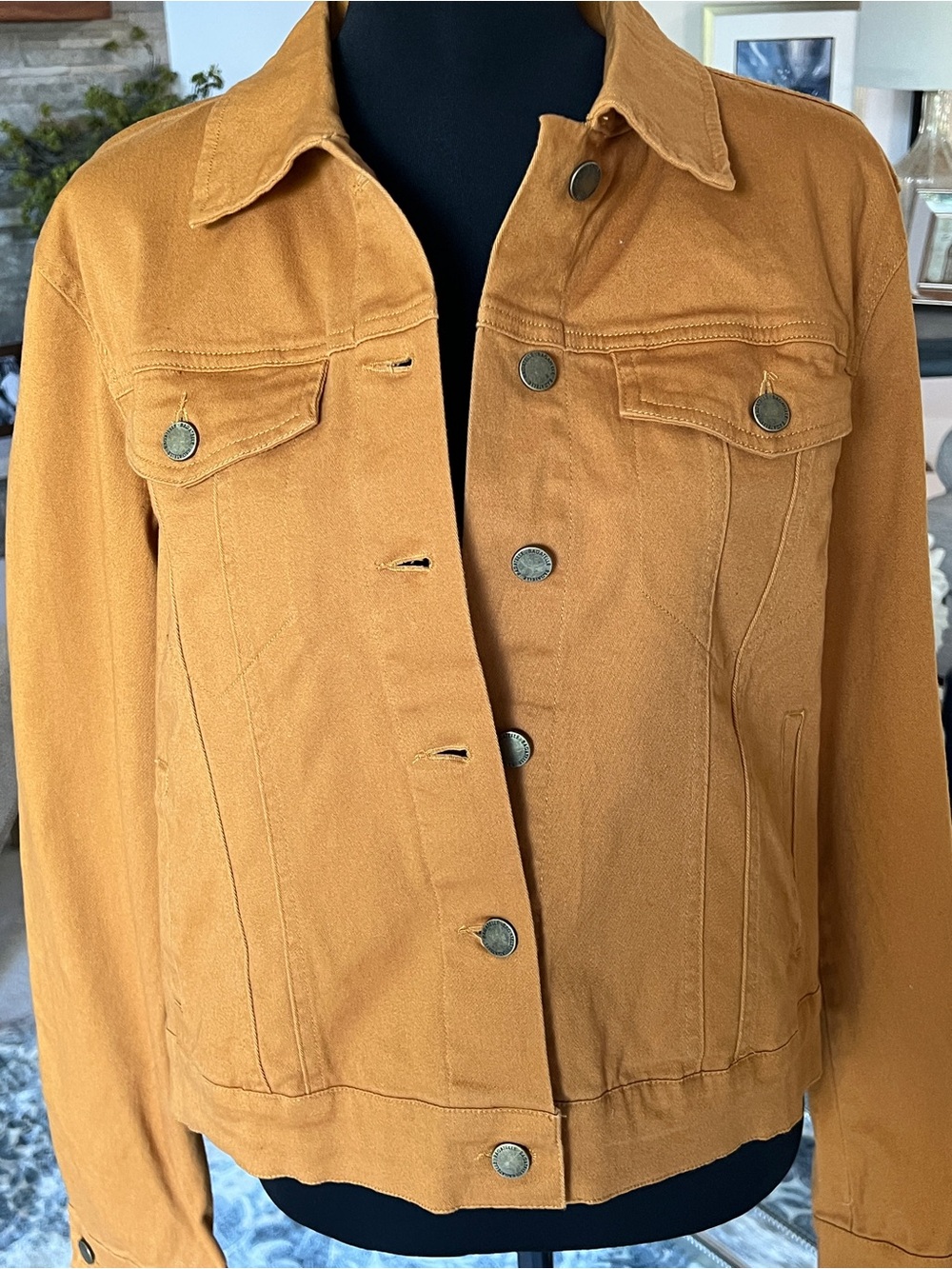 NWT Bagatelle Mustard Yellow Cotton Jean Jacket - Picture 12 of 13